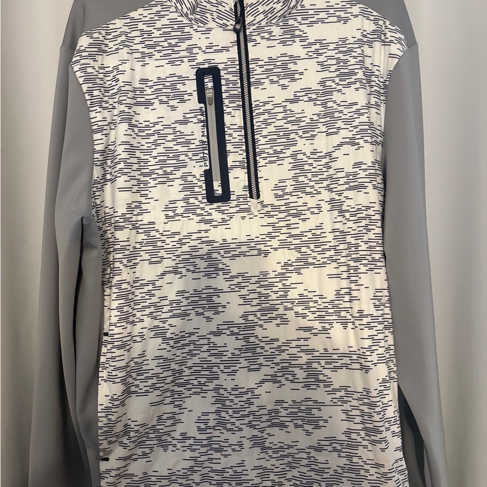 Peter Millar Patterned Quarter-Zip Hybrid Pullover